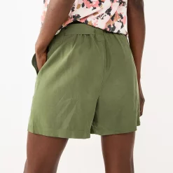 Women's Nine West High-Waisted Paperbag Utility Shorts -Nine West shop 5562607 ALT