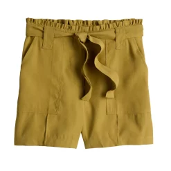 Women's Nine West High-Waisted Paperbag Utility Shorts -Nine West shop 5562607 ALT5