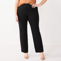 Plus Size Nine West Slimming High-Waisted Bootcut Pants -Nine West shop 5563395 Mineral Black