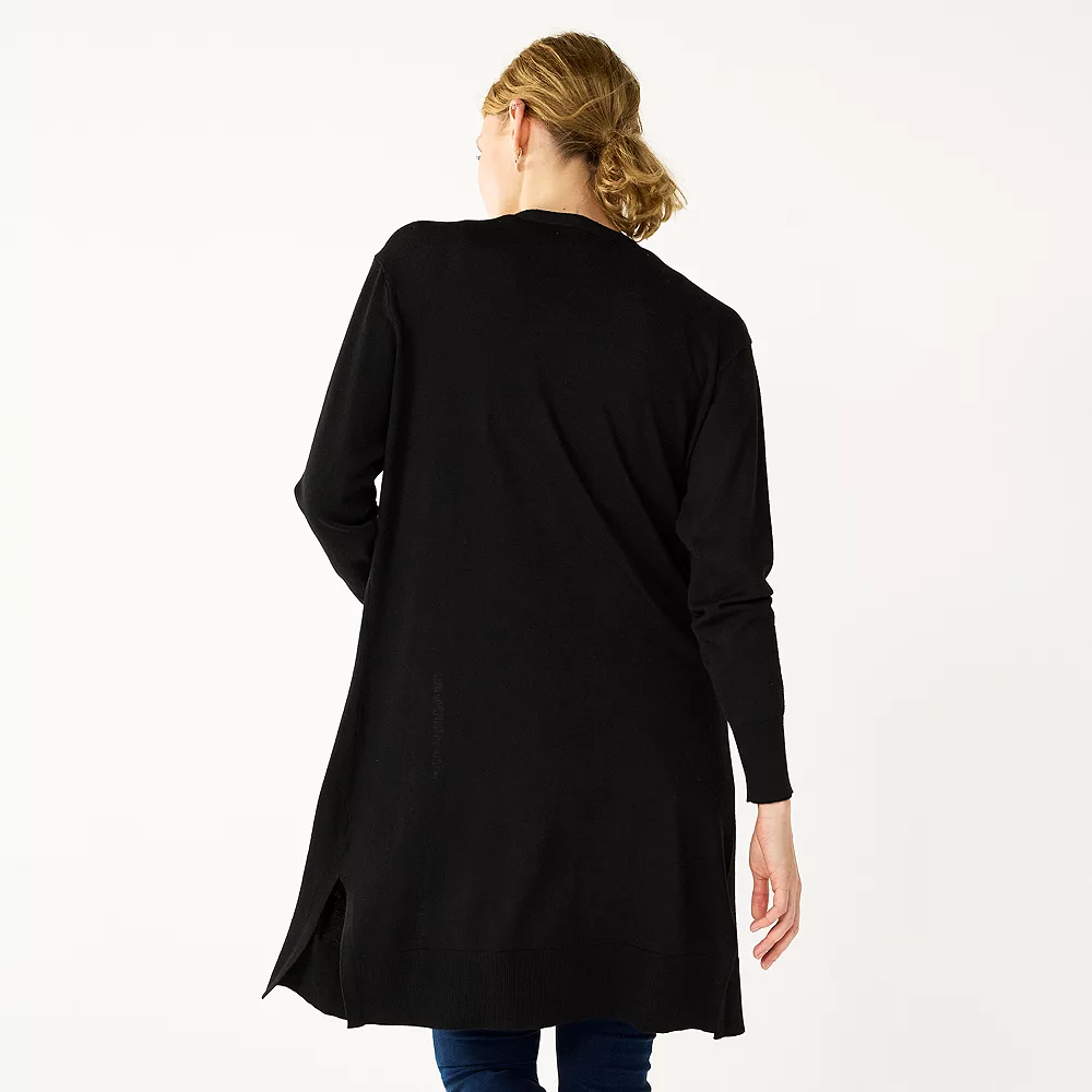 Women's Nine West High Slit Duster Cardigan 11 Women's Nine West High Slit Duster Cardigan - Image 9