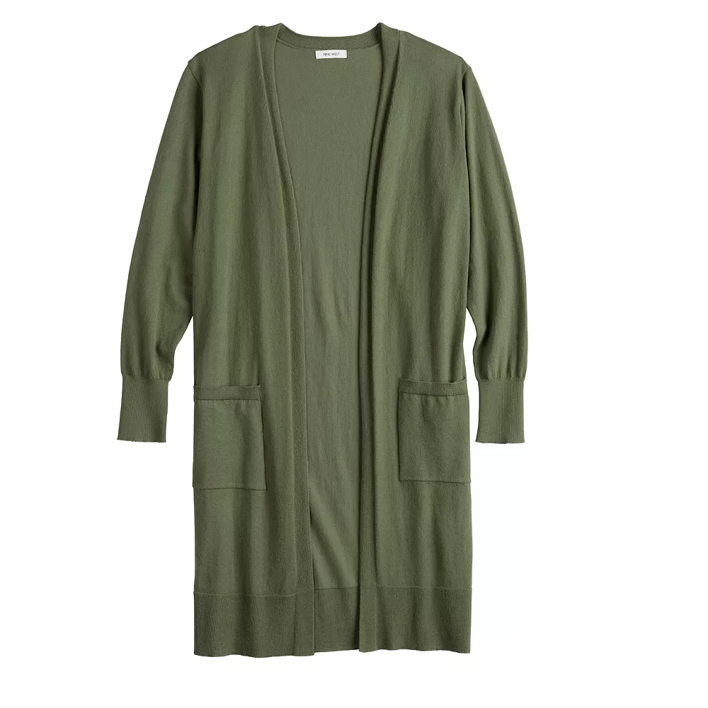 Women's Nine West High Slit Duster Cardigan 12 Women's Nine West High Slit Duster Cardigan - Image 10