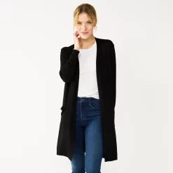 Women's Nine West High Slit Duster Cardigan 16 Women's Nine West High Slit Duster Cardigan -Nine West shop 5569252 Black