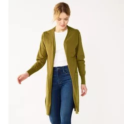 Women's Nine West High Slit Duster Cardigan 18 Women's Nine West High Slit Duster Cardigan -Nine West shop 5569252 Sergio Olive