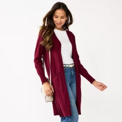 Women's Nine West High Slit Duster Cardigan 14 Women's Nine West High Slit Duster Cardigan -Nine West shop 5569252 Vintage Wine