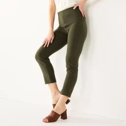 Women's Nine West Side Zip High-Waisted Skinny Ankle Pants -Nine West shop 5570619 Olive Landis