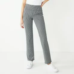 Petite Nine West Mid Rise Tummy Control Ponte Bootcut Pants 10 Petite Nine West Mid Rise Tummy Control Ponte Bootcut Pants -Nine West shop 5573842 Black White Mini Plaid