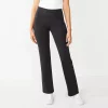 Petite Nine West Mid Rise Tummy Control Ponte Bootcut Pants -Nine West shop 5573842 Mineral Black