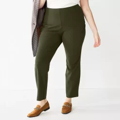 Plus Size Nine West Side Zip High-Waisted Skinny Ankle Pants -Nine West shop 5574029 Olive Landis