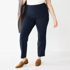 Plus Size Nine West Side Zip High-Waisted Skinny Ankle Pants -Nine West shop 5574029 Sky Captain