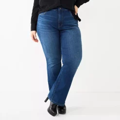 Plus Size Nine West Slimming Bootcut Jeans -Nine West shop 5576107 Medium Dark