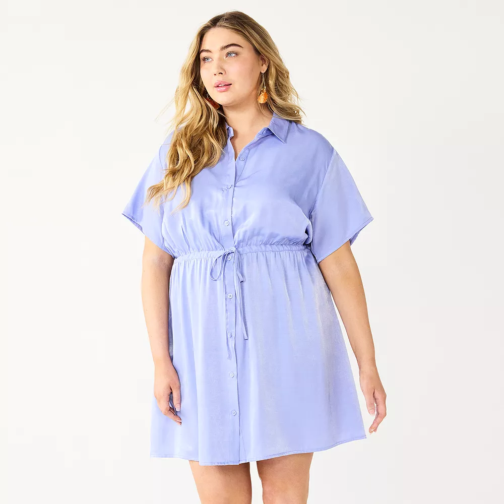 Plus Size Nine West Dolman-Sleeve Shirt Dress 5 Plus Size Nine West Dolman-Sleeve Shirt Dress - Image 3