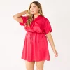Plus Size Nine West Dolman-Sleeve Shirt Dress 1 Plus Size Nine West Dolman-Sleeve Shirt Dress -Nine West shop 5577113 Strawberry Pop