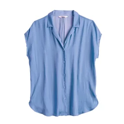 Women's Nine West Short Sleeve Easy Lapel Shirt -Nine West shop 5577441 ALT5