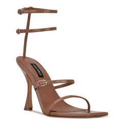 Nine West Women's Strappy Dress Sandals -Nine West shop 5577891 Medium Natural Patent
