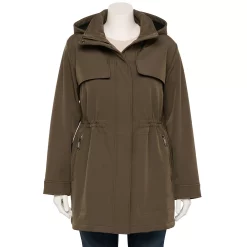 Plus Size Nine West Hood Anorak Softshell Jacket