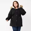 Plus Size Nine West Sherpa-Lined Parka Coat -Nine West shop 5578778 Black