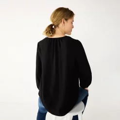 Women's Nine West Button Front Balloon Sleeve Tunic -Nine West shop 5581079 ALT