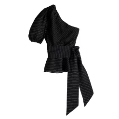 Women's Nine West One-Shoulder Tie Waist Peplum Top -Nine West shop 5581408 ALT5