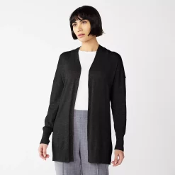 Petite Nine West Essential Boxy Cardigan Sweater -Nine West shop 5584019 Black