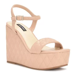 Nine West Nila Women's Platform Wedge Sandals -Nine West shop 5614564 Light Natural