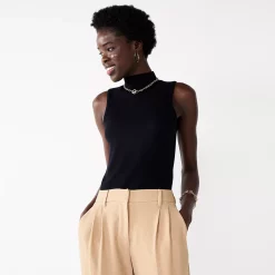 Women's Nine West Mockneck Sweater Tank