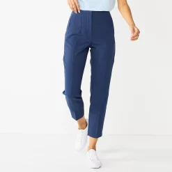 Women's Nine West High-Waisted Tapered Pants -Nine West shop 5659834 Resolute Blue