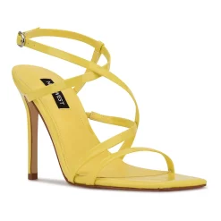 Nine West Tilas 03 Women's Heeled Dress Sandals -Nine West shop 5661617 Yellow Patent