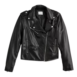 Women's Nine West Faux-Leather Moto Jacket -Nine West shop 5676864 ALT5