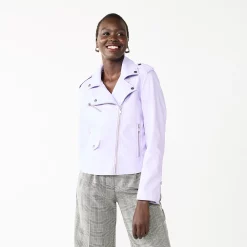 Women's Nine West Faux-Leather Moto Jacket -Nine West shop 5676864 Monica Purple