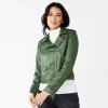 Women's Nine West Faux-Leather Moto Jacket -Nine West shop 5676864 Signature Green