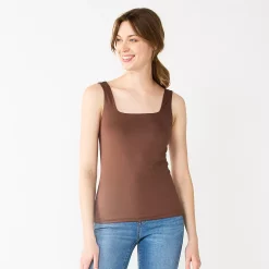 Women's Nine West Sculpt Squareneck Tank -Nine West shop 5685034 Amythest Raisin