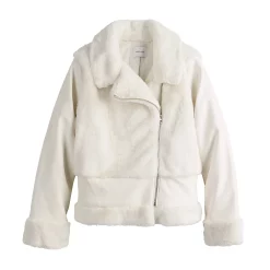 Women's Nine West Faux-Fur Faux-Leather Moto Jacket -Nine West shop 5685792 ALT5