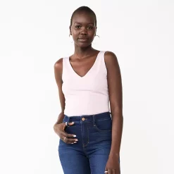 Women's Nine West Sculpt V-Neck Bodysuit -Nine West shop 5686001 Lilac Bellflower