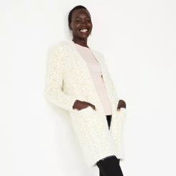 Women's Nine West Jacquard Long Cardigan -Nine West shop 5692188 Gold Cheetah