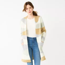 Women's Nine West Jacquard Long Cardigan -Nine West shop 5692188 Mint Abstract