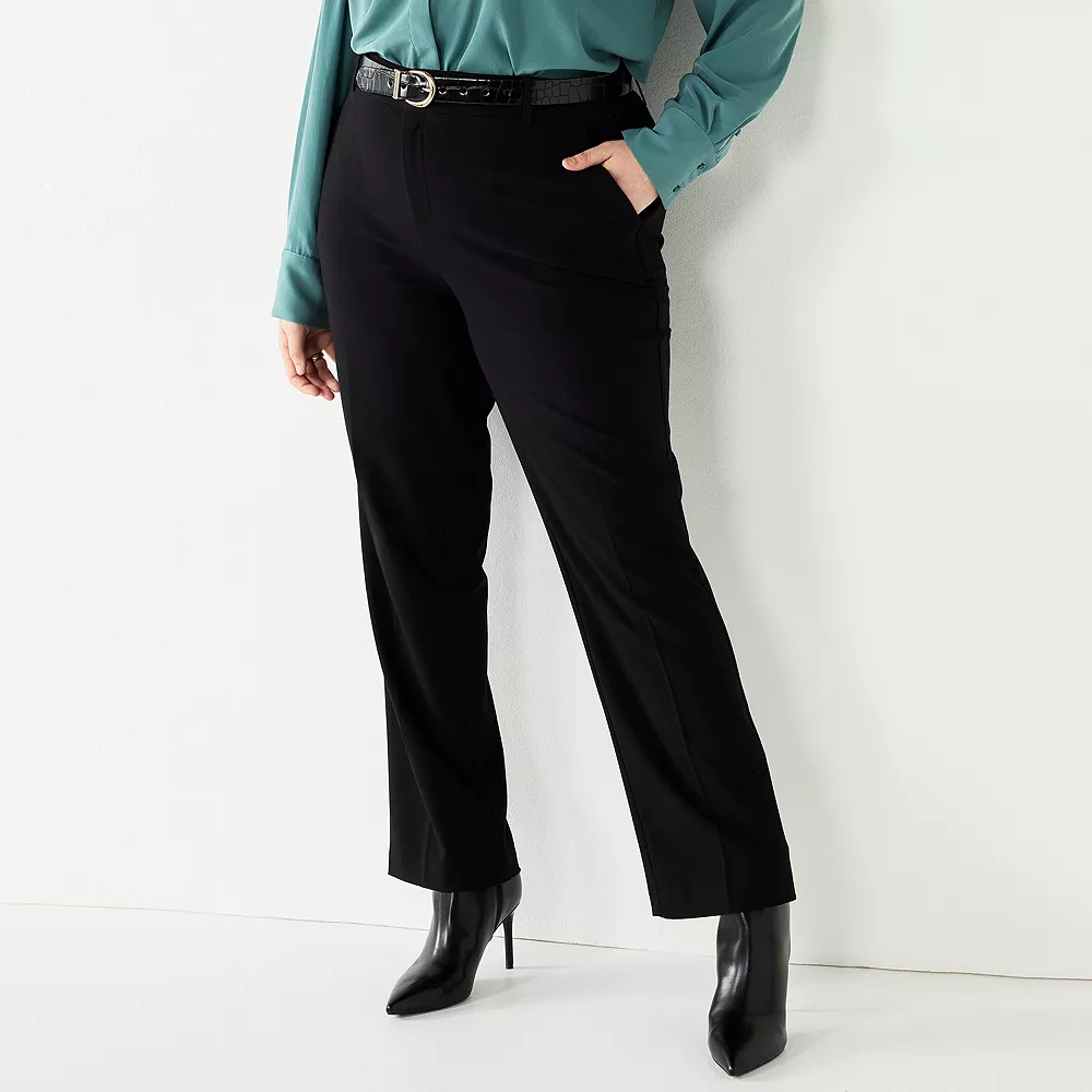 Plus Size Nine West Magic Waist Barely Bootcut Pants 3 Plus Size Nine West Magic Waist Barely Bootcut Pants