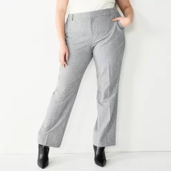 Plus Size Nine West Magic Waist Barely Bootcut Pants 8 Plus Size Nine West Magic Waist Barely Bootcut Pants -Nine West shop 5696574 Gray Heather