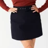 Plus Size Nine West Self Belt Mini Skirt -Nine West shop 5710859