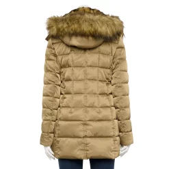 Women's Nine West Faux-Fur Hood Puffer Jacket -Nine West shop 5725591 ALT