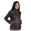 Women's Nine West Classic Faux-Leather Biker Jacket 1 Women's Nine West Classic Faux-Leather Biker Jacket -Nine West shop 5766201 Brown