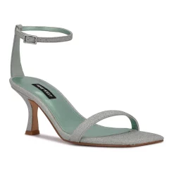 Nine West Ripe Women's Heeled Sandals -Nine West shop 5766975 Light Green Glitter