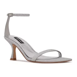 Nine West Ripe Women's Heeled Sandals -Nine West shop 5766975 Silver Glitter