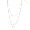Nine West Gold Tone 3 Row Pendant Necklace