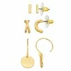 Nine West Gold Tone Twisted Earrings Set -Nine West shop 5807347