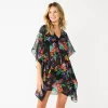 Women's Nine West Floral Swim Cover-Up Kimono
