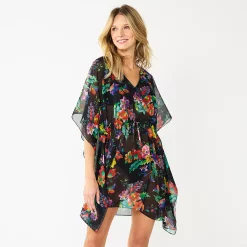 Women's Nine West Floral Swim Cover-Up Kimono