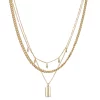 Nine West Gold Tone Chain Layered Necklace -Nine West shop 5808110