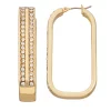Nine West Gold Tone Drop Hoop Earrings -Nine West shop 5808131