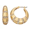 Nine West Gold Tone Hoop Earrings -Nine West shop 5808138