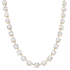 Nine West Gold Tone Crystal Collar Necklace